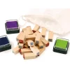 Tout Pour le Jeu 26 Tampons lettres de 1 cm + 3 encreurs