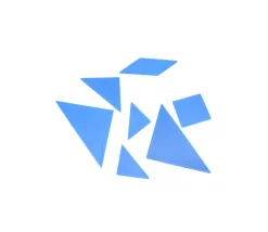 Tout Pour le Jeu 4 tangrams en re-plastique coloré 9.8 x 9.8 cm