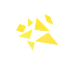 Tout Pour le Jeu 4 tangrams en re-plastique coloré 9.8 x 9.8 cm