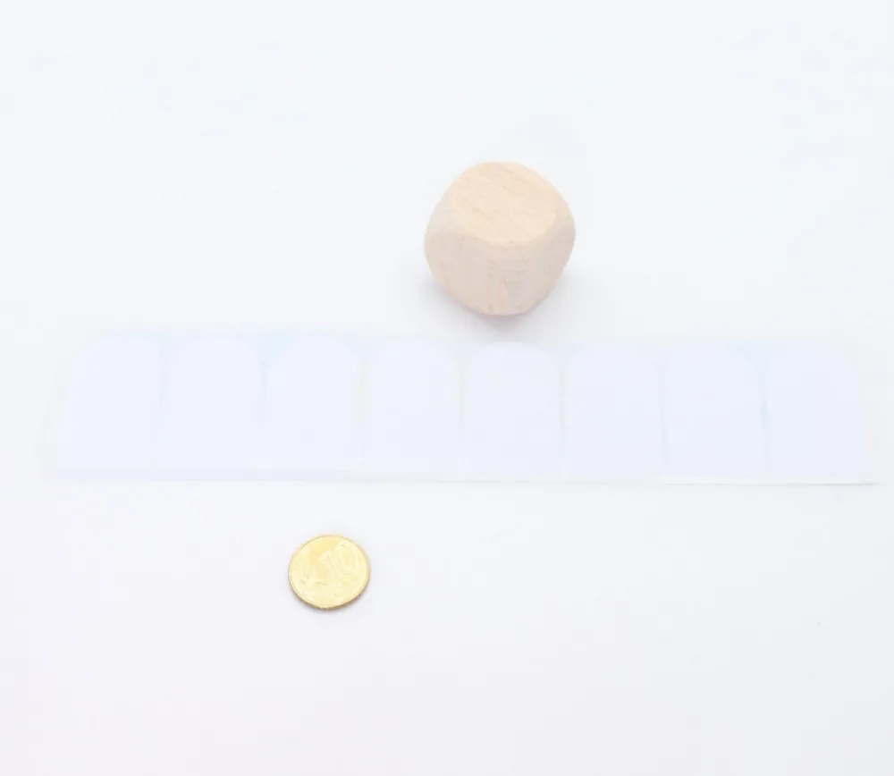 Tout Pour le Jeu 8 étiquettes 24 mm rondes autocollantes blanches pastille