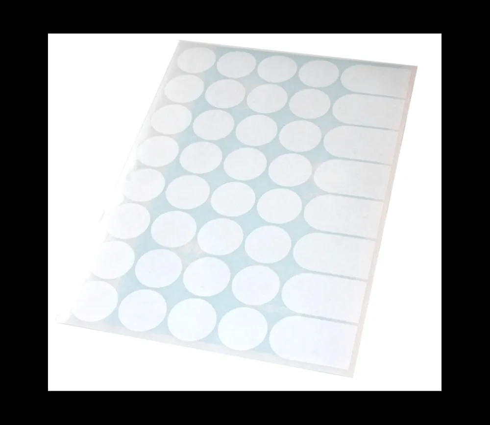 Tout Pour le Jeu 40 étiquettes 24 mm rondes autocollantes blanches pastille