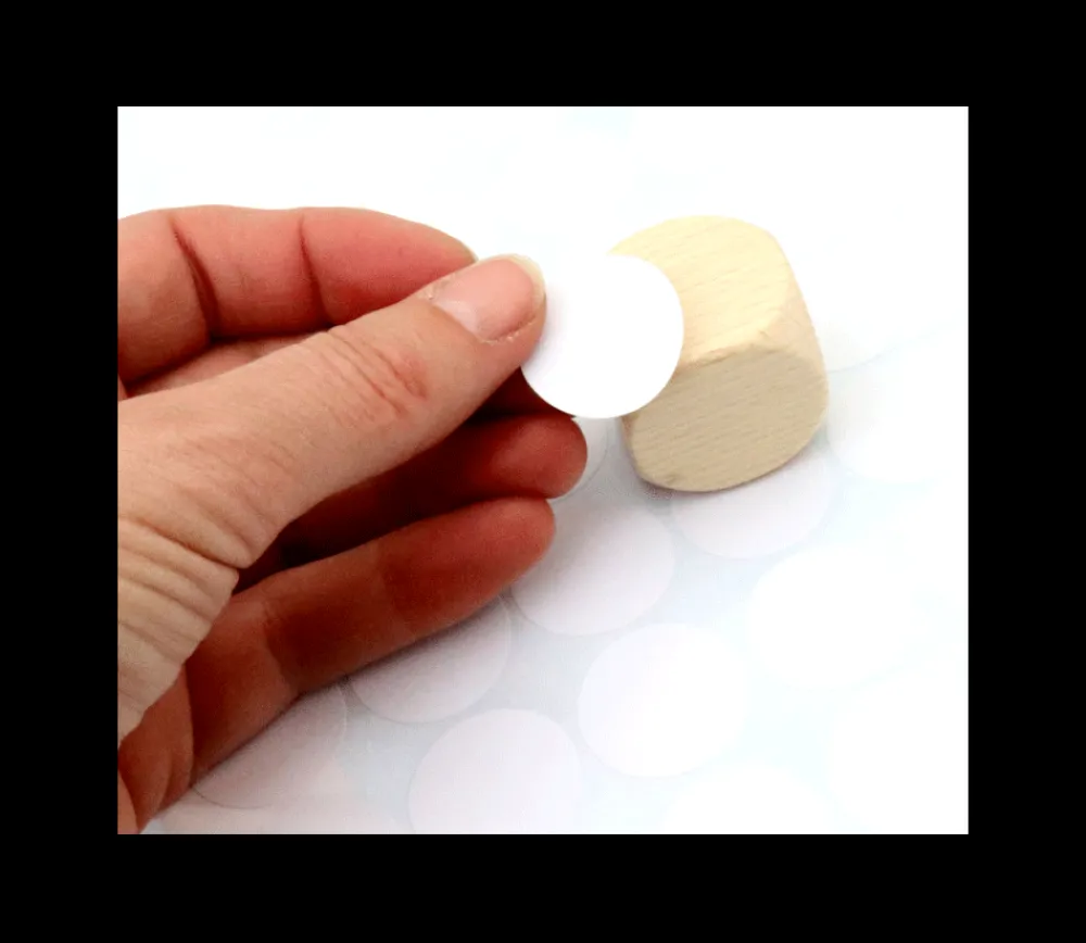 Tout Pour le Jeu 40 étiquettes 24 mm rondes autocollantes blanches pastille