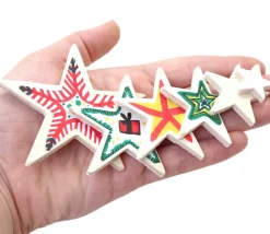 Tout Pour le Jeu 11 étoiles bois plates différentes tailles de 2.3 cm à 7.5 cm neutres