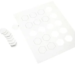 Tout Pour le Jeu 20 Tuiles 25 mm hexagones jetons épais blancs