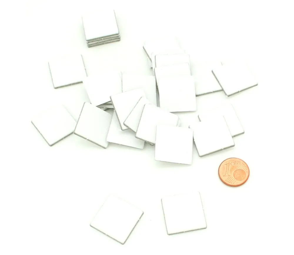 Tout Pour le Jeu 40 Tuiles carré 20 mm jetons épais blanc 2 cm vierge à personnaliser