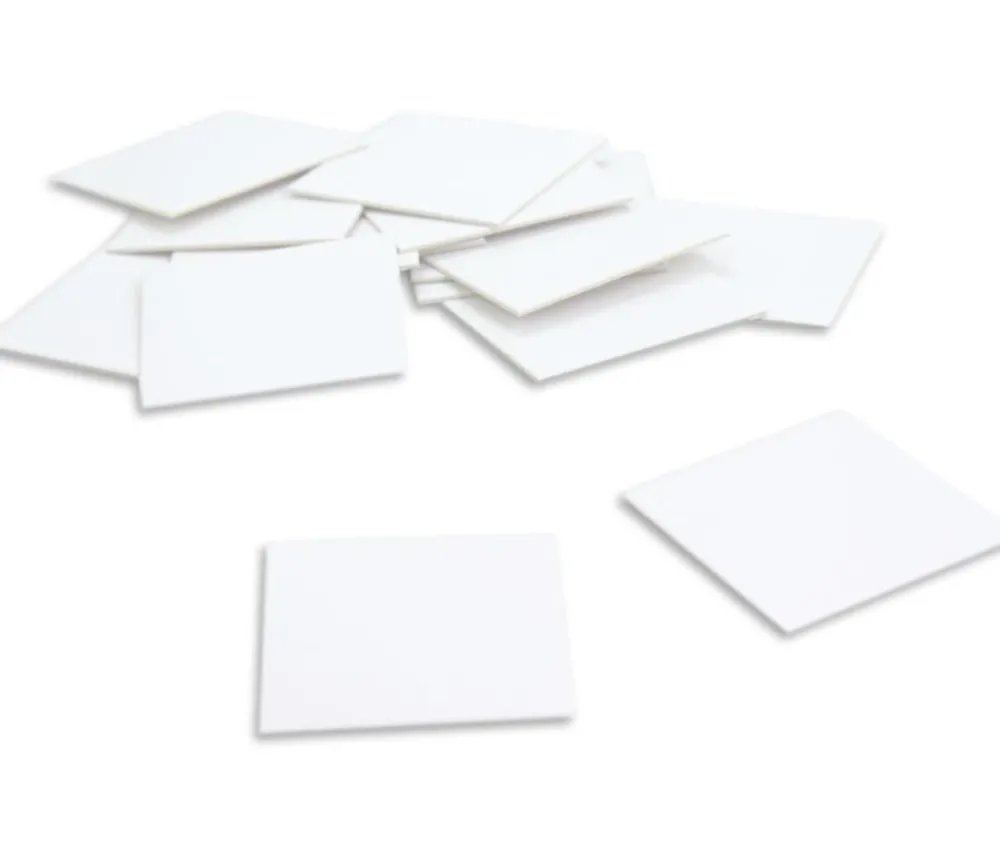 Tout Pour le Jeu 15 Tuiles carré 50x50 mm jetons blancs rigides