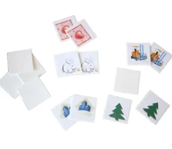 Tout Pour le Jeu 15 Tuiles carré 50x50 mm jetons blancs rigides