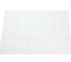 Tout Pour le Jeu 15 Tuiles carré 50x50 mm jetons blancs rigides