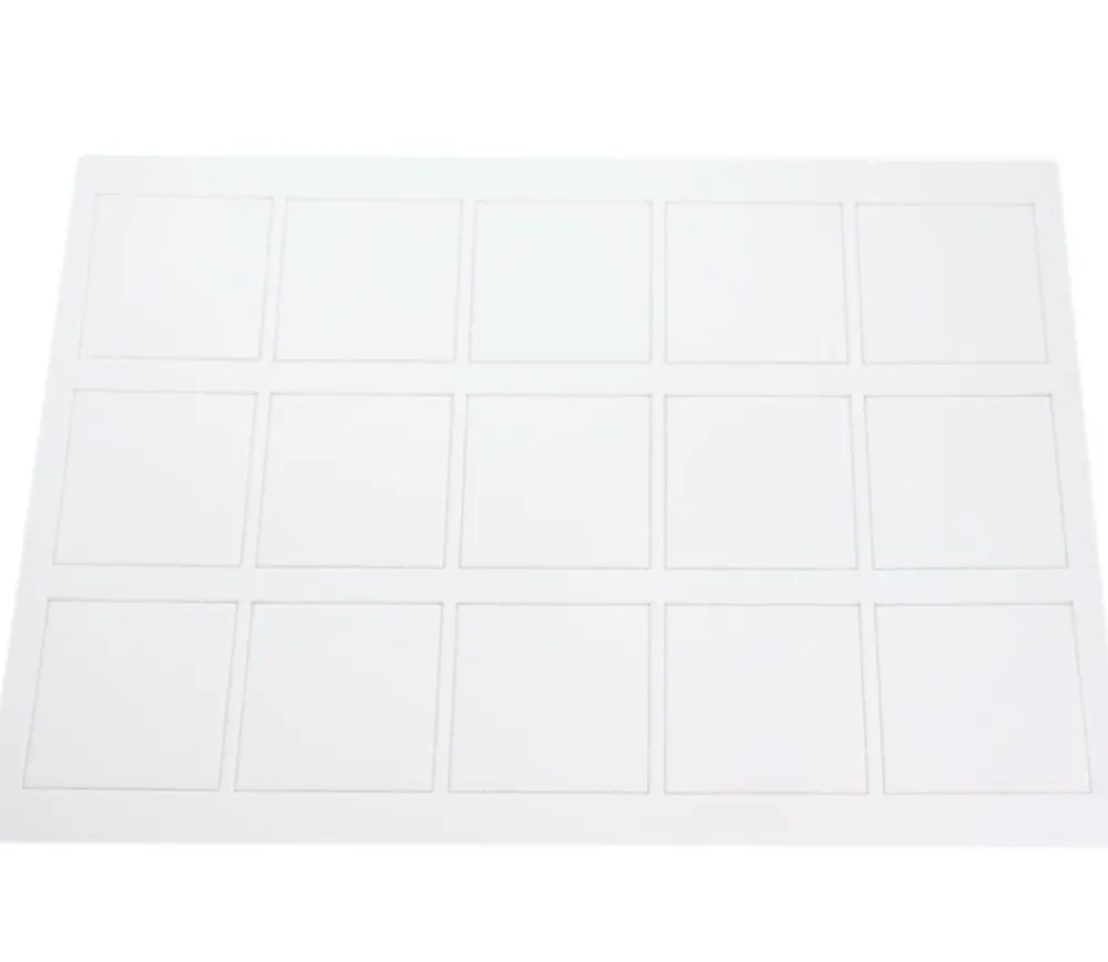 Tout Pour le Jeu 15 Tuiles carré 50x50 mm jetons blancs rigides