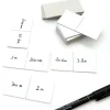 Tout Pour le Jeu 24 tuiles dominos 75 x 37 mm carton rigide blanc/gris vierge tuiles à personnaliser