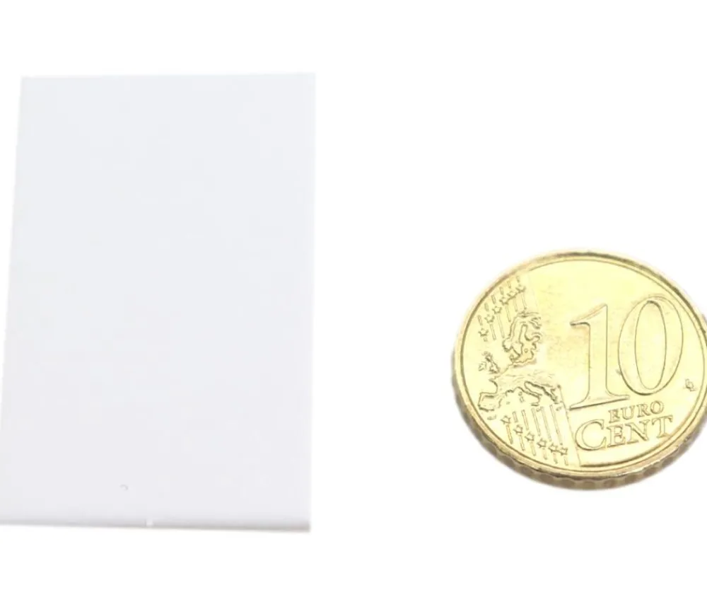 Tout Pour le Jeu 10 Tuiles jetons épais rectangles blancs 24x40 mm vierge à personnaliser