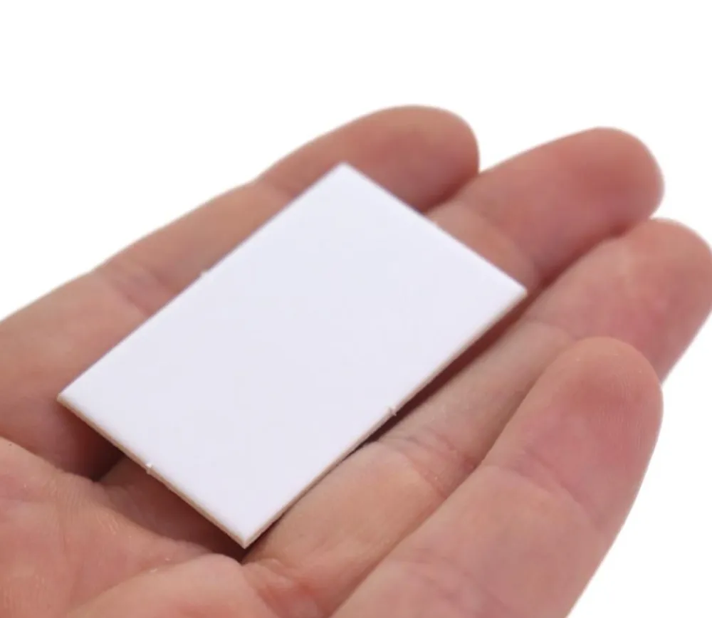 Tout Pour le Jeu 10 Tuiles jetons épais rectangles blancs 24x40 mm vierge à personnaliser