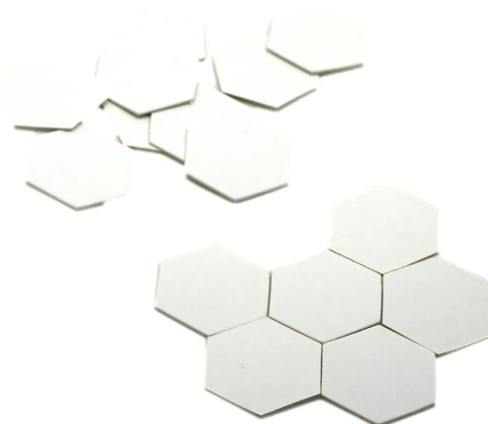 Tout Pour le Jeu 15 Tuiles épaisses hexagones blancs 50 mm vierge à personnaliser