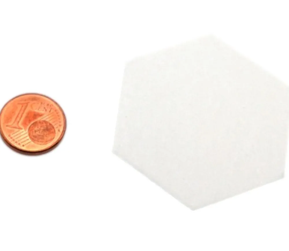 Tout Pour le Jeu 15 Tuiles épaisses hexagones blancs 50 mm vierge à personnaliser