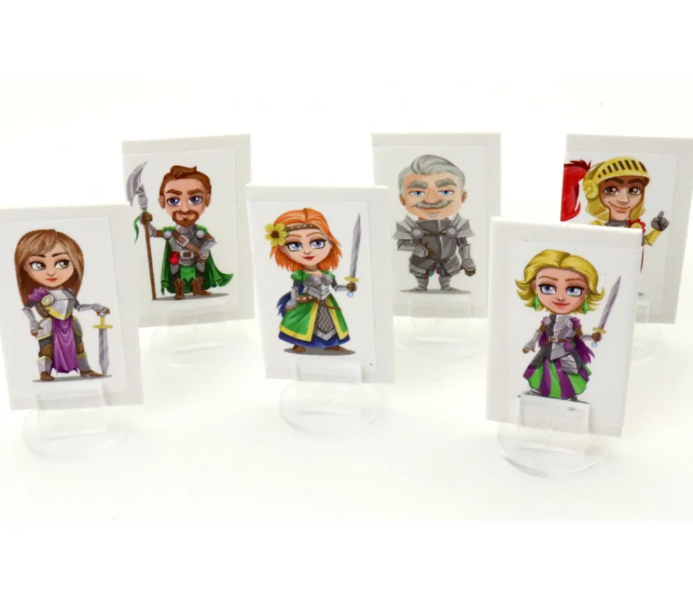 Tout Pour le Jeu 6 Tuiles personnages "chevalerie" 24 x 40 mm