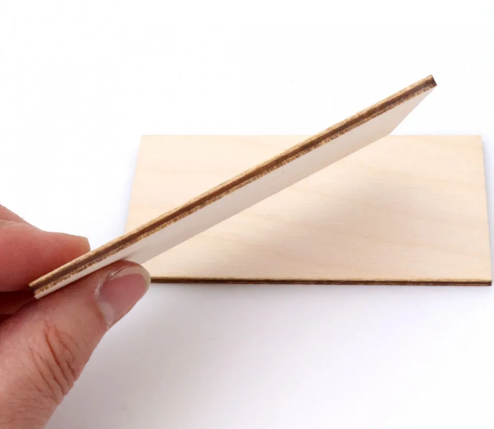 Tout Pour le Jeu 2 tuiles rectangles 10 x 5 cm en bois CP brut