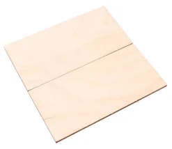 Tout Pour le Jeu 2 tuiles rectangles 10 x 5 cm en bois CP brut
