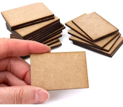 Tout Pour le Jeu 20 tuiles rectangles 6 x 4 cm en bois MDF brut