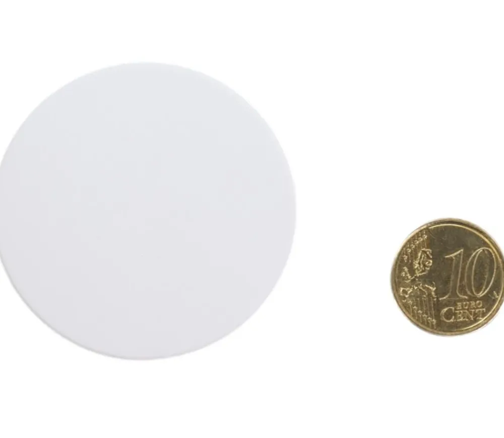 Tout Pour le Jeu 15 Tuiles rondes blancs 50 mm jetons ronds épais à personnaliser