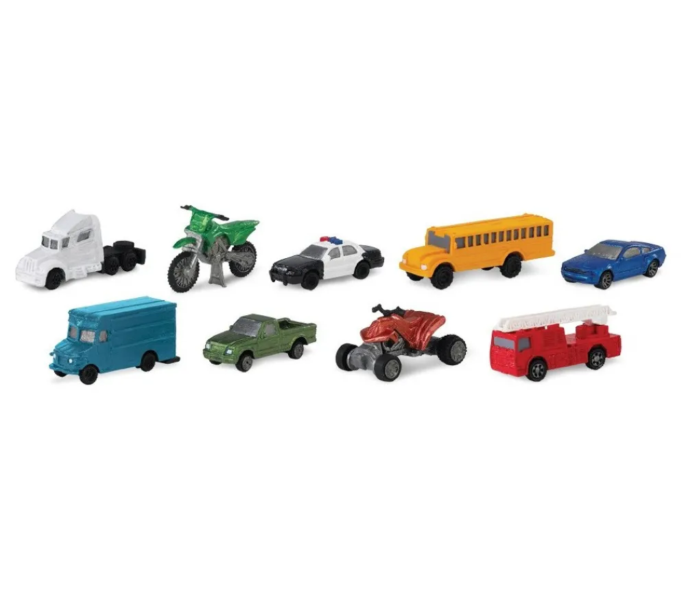 Tout Pour le Jeu 9 véhicules figurines de jeux "sur la route"