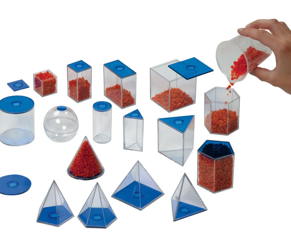 Tout Pour le Jeu 17 volumes géométriques plastique translucide 5.6 cm - Solides à remplir