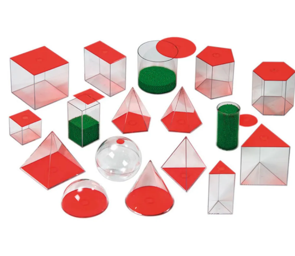 Tout Pour le Jeu 17 volumes géométriques plastique translucide 5.6 cm - Solides à remplir