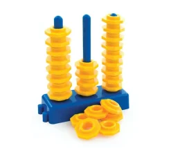 Tout Pour le Jeu Abaque de tri - Socle 3 tiges + 27 jetons à enfiler