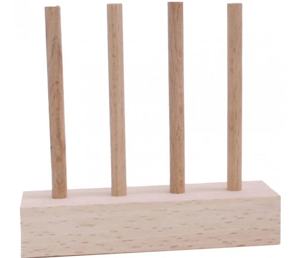 Tout Pour le Jeu Abaque de tri bois - Socle 4 tiges taille identique sans jetons