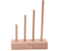 Tout Pour le Jeu Abaque de tri bois - Socle 4 tiges taille progressive sans jetons