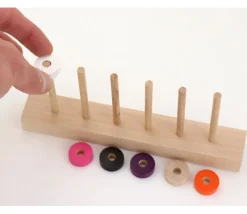 Tout Pour le Jeu Abaque de tri bois - Socle 6 tiges sans jetons
