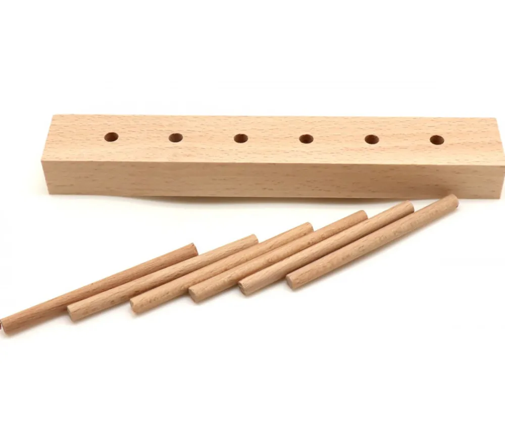 Tout Pour le Jeu Abaque de tri bois - Socle 6 tiges sans jetons