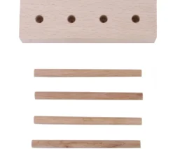 Tout Pour le Jeu Abaque de tri bois - Socle 4 tiges + 40 jetons rouge vert jaune bleu