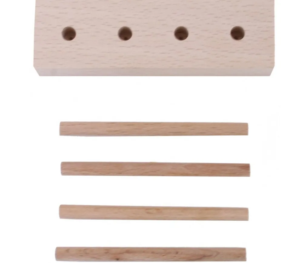 Tout Pour le Jeu Abaque de tri bois - Socle 4 tiges + 40 jetons rouge vert jaune bleu