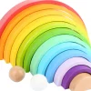 Tout Pour le Jeu Arc-en-ciel multicolore en bois XL - 14 pièces