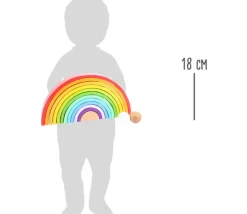 Tout Pour le Jeu Arc-en-ciel multicolore en bois XL - 14 pièces