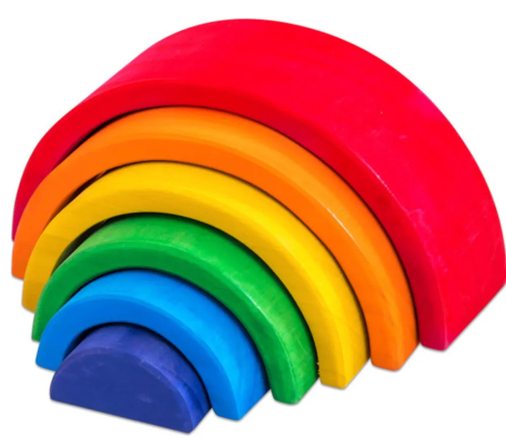 Tout Pour le Jeu Arc-en-ciel multicolore en bois - 6 pièces