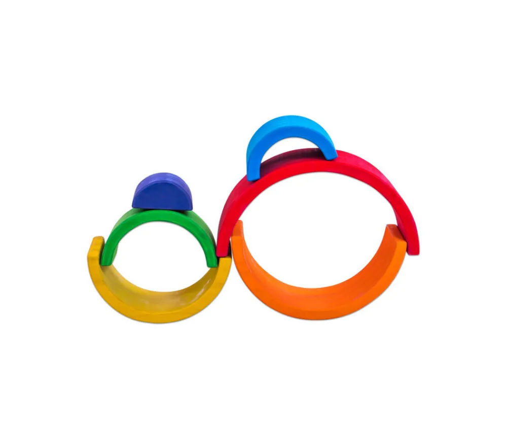 Tout Pour le Jeu Arc-en-ciel multicolore en bois - 6 pièces
