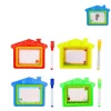 Tout Pour le Jeu Ardoise effaçable blanche forme maison + feutre éponge 11 x 13.5 cm