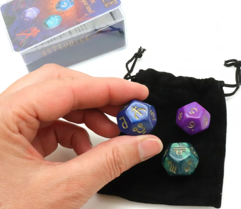 Tout Pour le Jeu Astro dice set dés astrologie