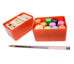 Tout Pour le Jeu Bac rectangulaire 79x49x38 mm plastique rouge
