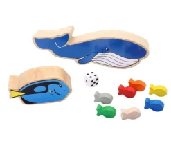 Tout Pour le Jeu Baleine bleue en bois 17.5 x 5.4 x 2.5 cm