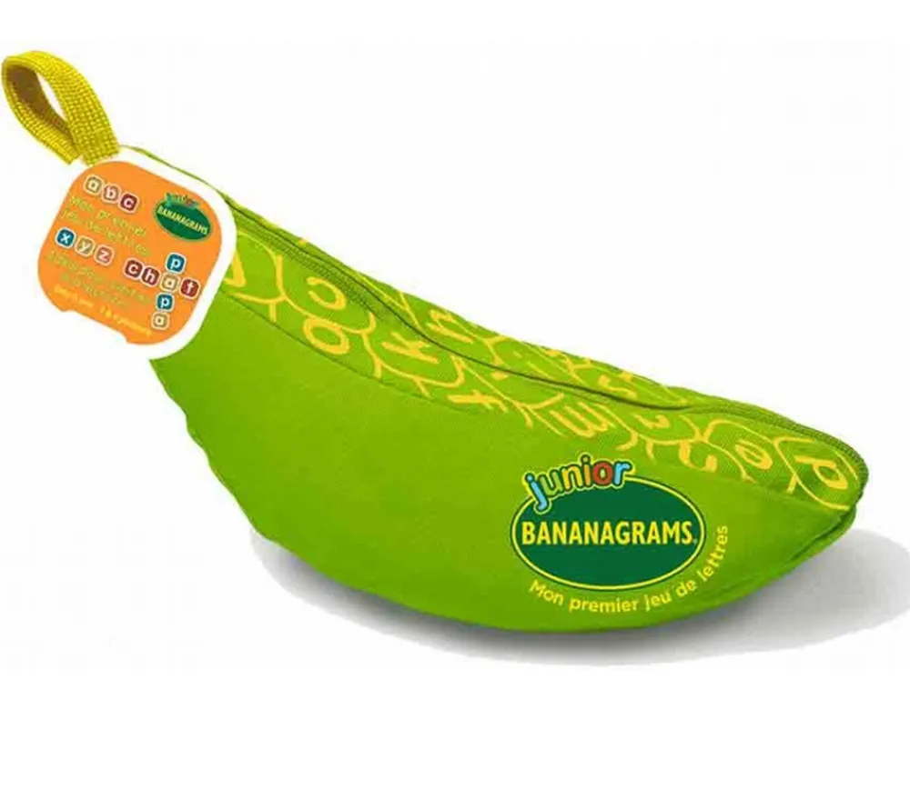 Tout Pour le Jeu Bananagrams junior mon premier jeu de lettres - banane verte version enfant