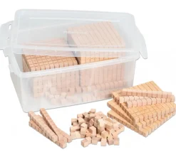 Tout Pour le Jeu Base 10 - 120 pièces en BOIS centaines, dizaines et unités