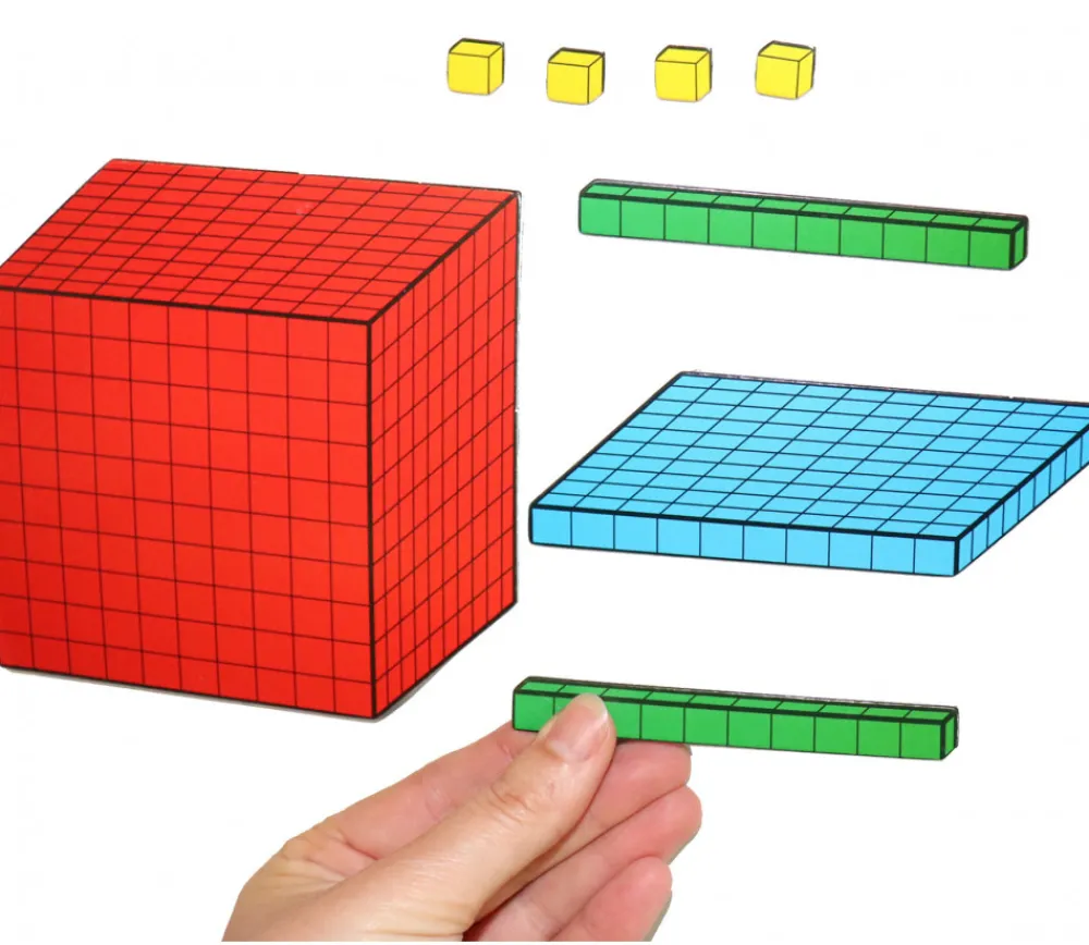 Tout Pour le Jeu Base 10 - 54 pièces magnétiques centaines, dizaines et unités