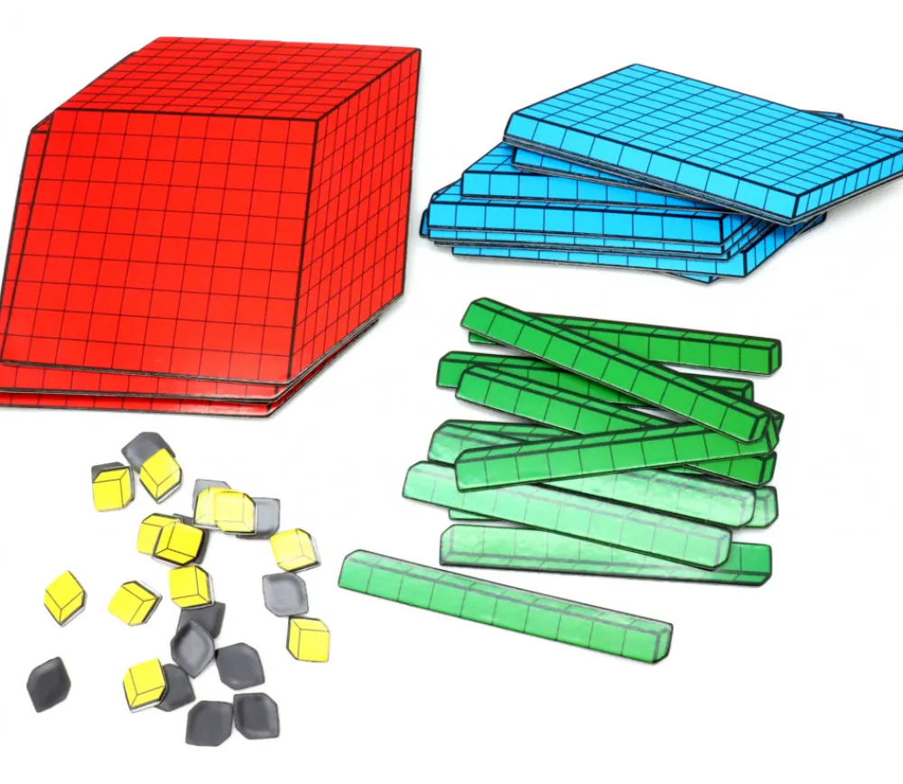 Tout Pour le Jeu Base 10 - 54 pièces magnétiques centaines, dizaines et unités