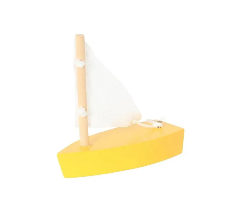 Tout Pour le Jeu Bateau en BOIS jaune 62x25x65 mm