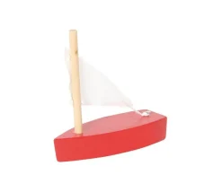 Tout Pour le Jeu Bateau en BOIS rouge 62x25x65 mm