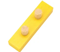 Tout Pour le Jeu Bûchette jaune avec 2 tiges 8x12x48 mm pions en bois pour jeu