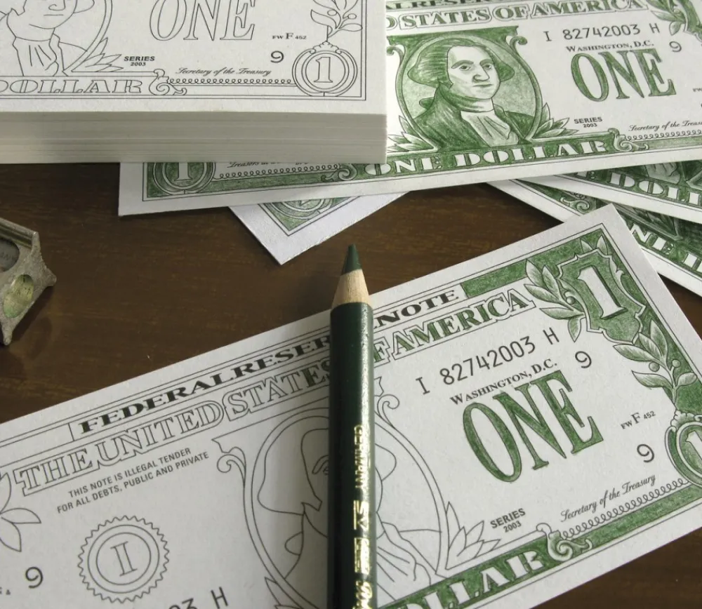 Tout Pour le Jeu Bloc note avec billets de 100 dollars factices pour jeux