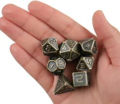 Tout Pour le Jeu Boite 7 dés multi-face métal jeux de rôles ENHANCE